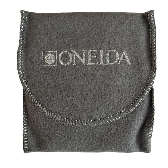 Oneida Silverplate Tarnish Resistant Ropes & Bows Pocket Mirror With Bag - Picture 4 of 7